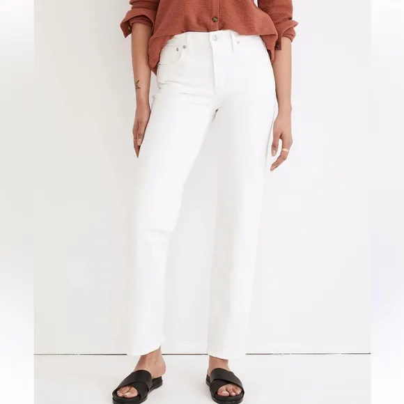 - Madewell perfect vintage jeans size 26 white denim