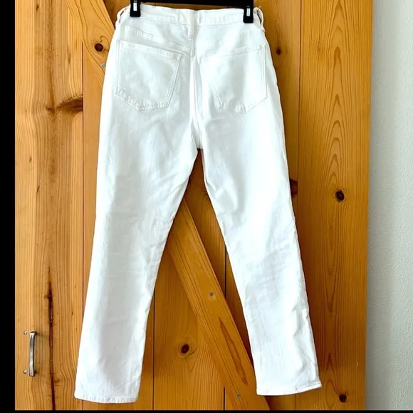 - Madewell perfect vintage jeans size 26 white denim