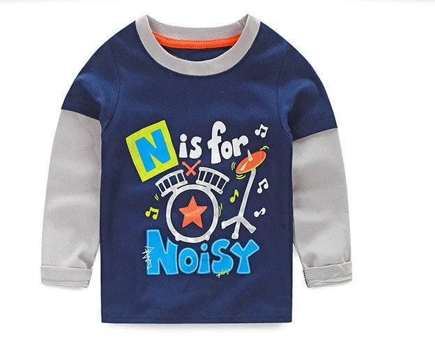 1-8 years Boys T-shirt Kids Tees Baby Boy brand t shirts Children tees Long Sleeve 100% Cotton cardigan sweater jacket shirts