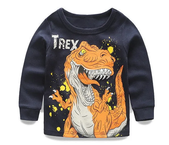 1-8 years Boys T-shirt Kids Tees Baby Boy brand t shirts Children tees Long Sleeve 100% Cotton cardigan sweater jacket shirts
