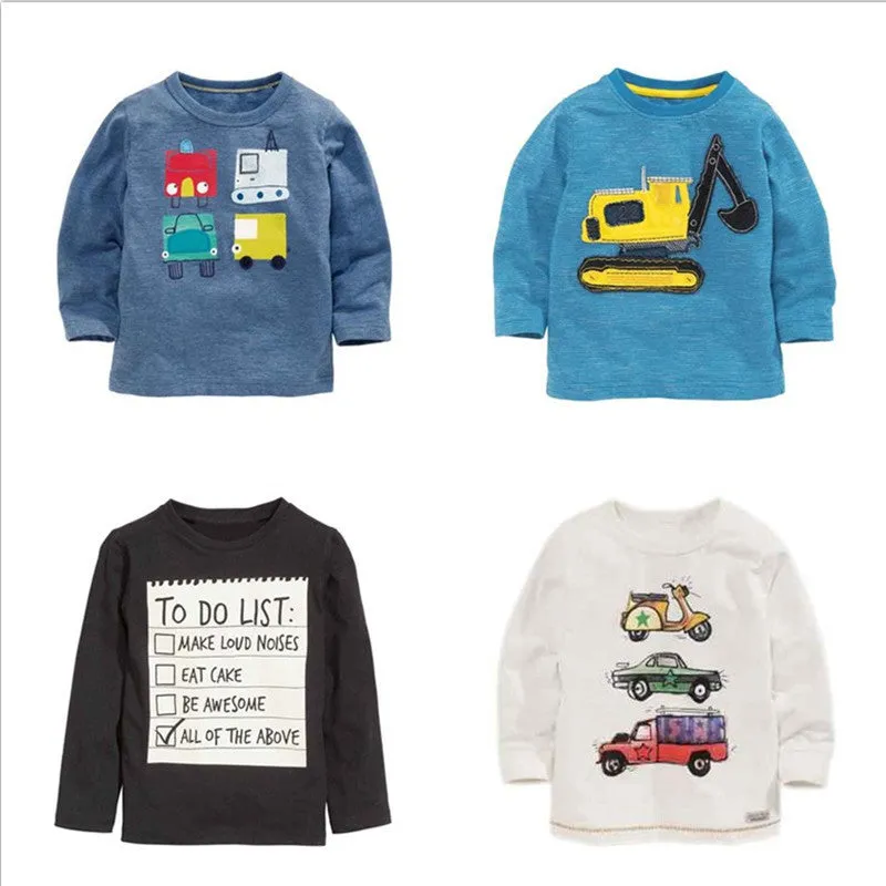 1-8 years Boys T-shirt Kids Tees Baby Boy brand t shirts Children tees Long Sleeve 100% Cotton cardigan sweater jacket shirts