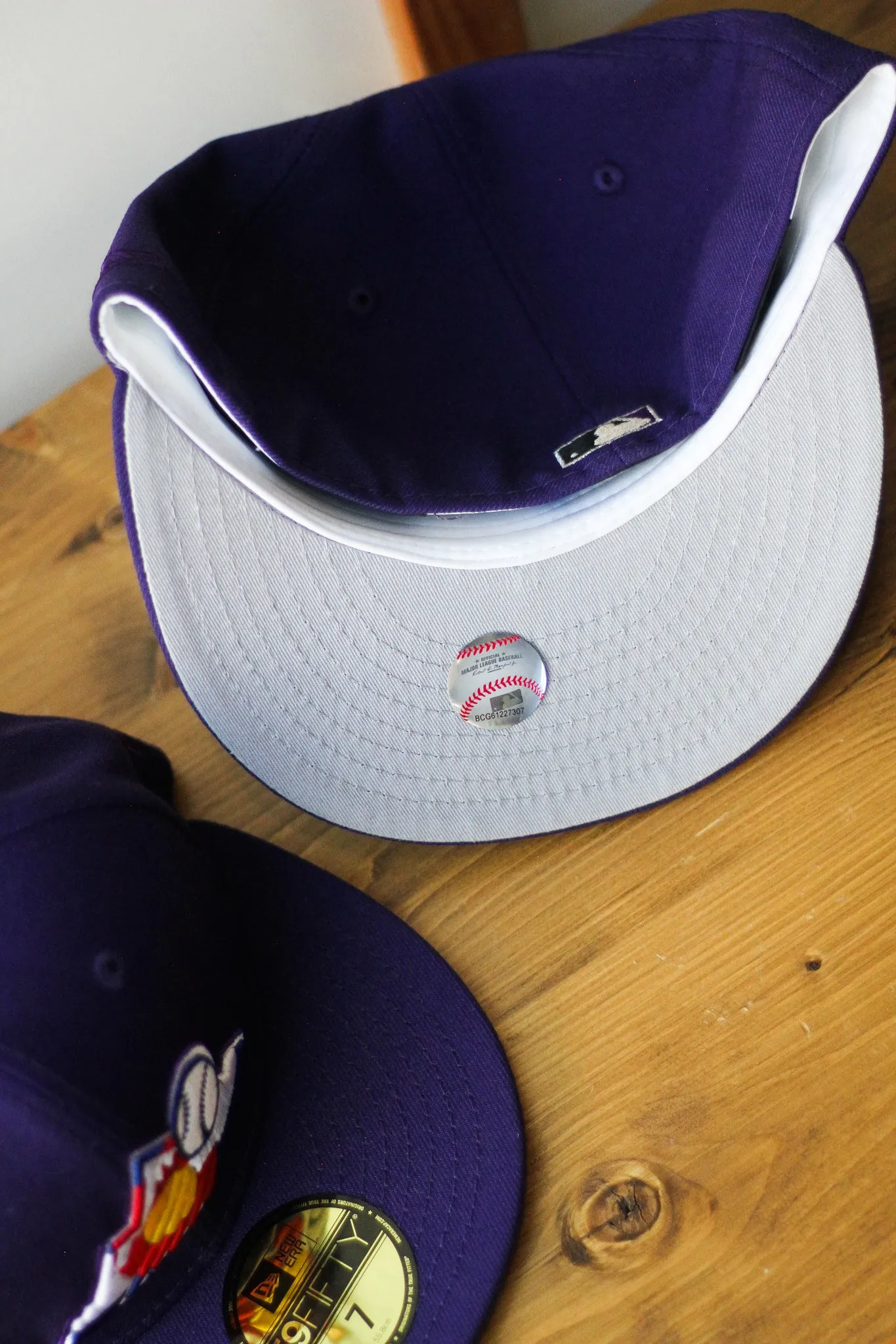 10TH ANNIVERSARY COLORADO ROCKIES PURPLE FITTED W/ GREY UNDER VISOR