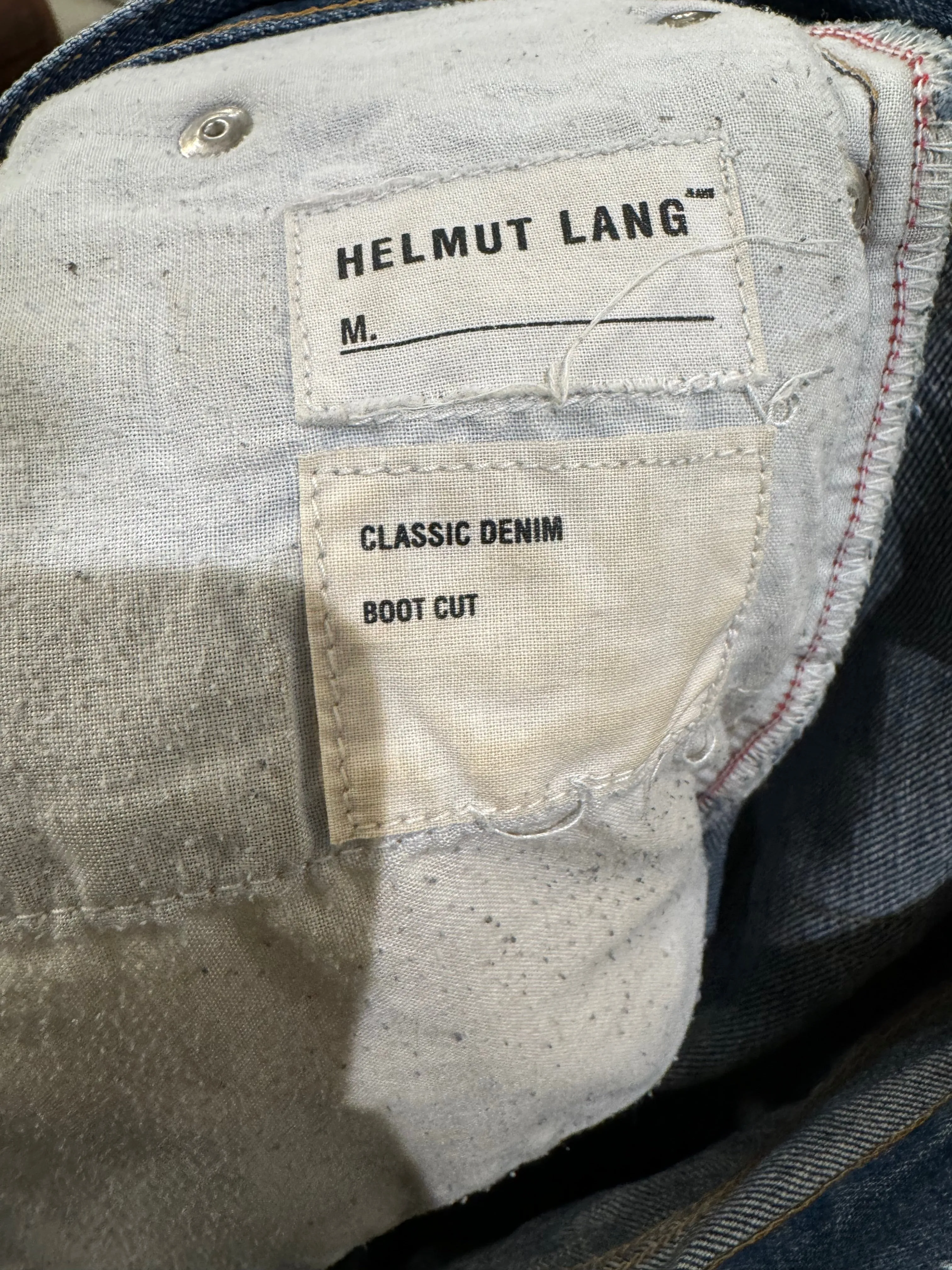 2000s Helmut Lang vintage stained jeans