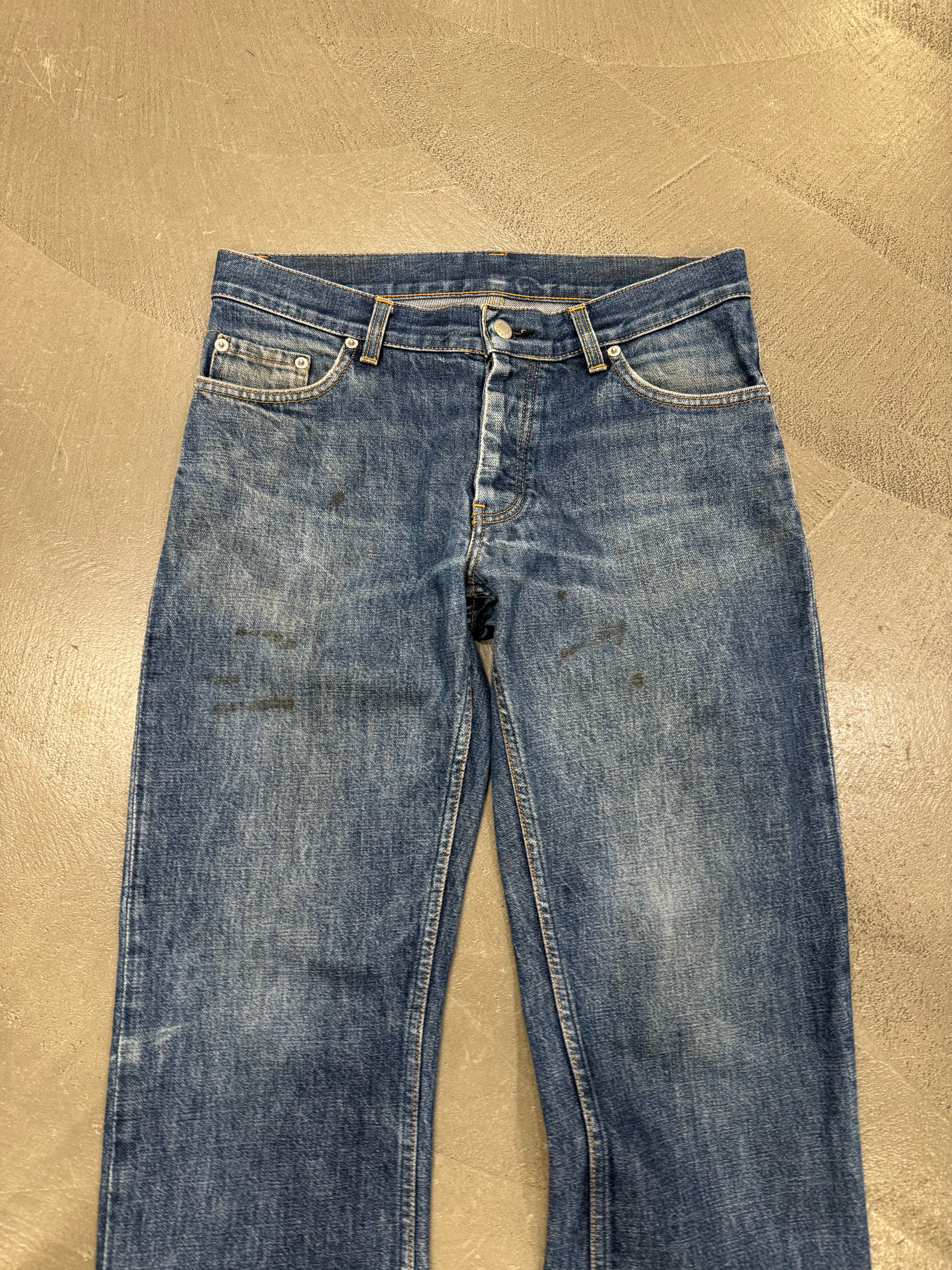 2000s Helmut Lang vintage stained jeans