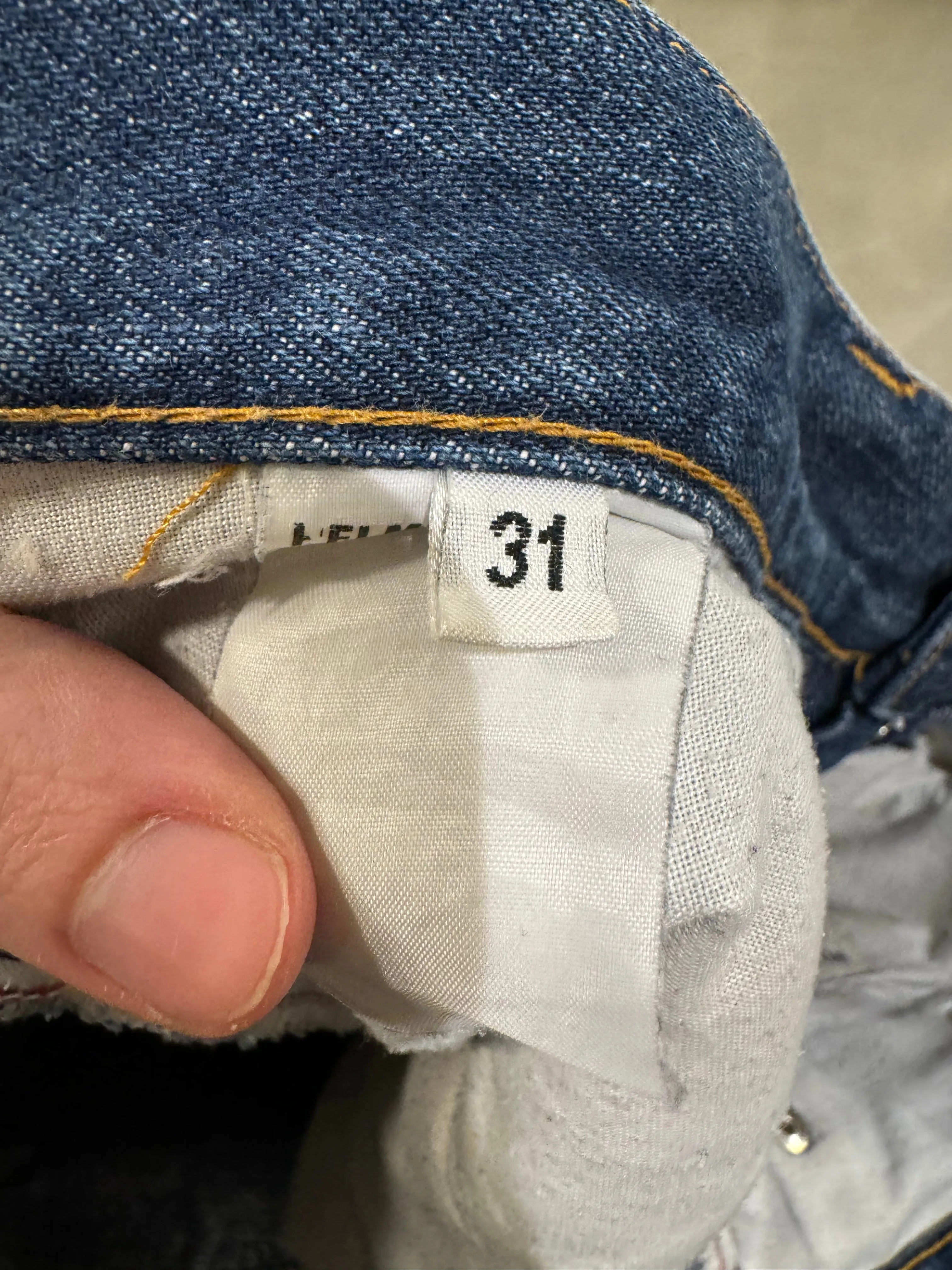 2000s Helmut Lang vintage stained jeans