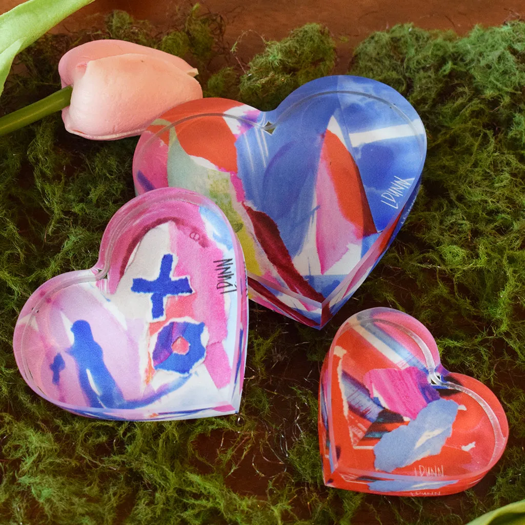 2" Heart Acrylic Block