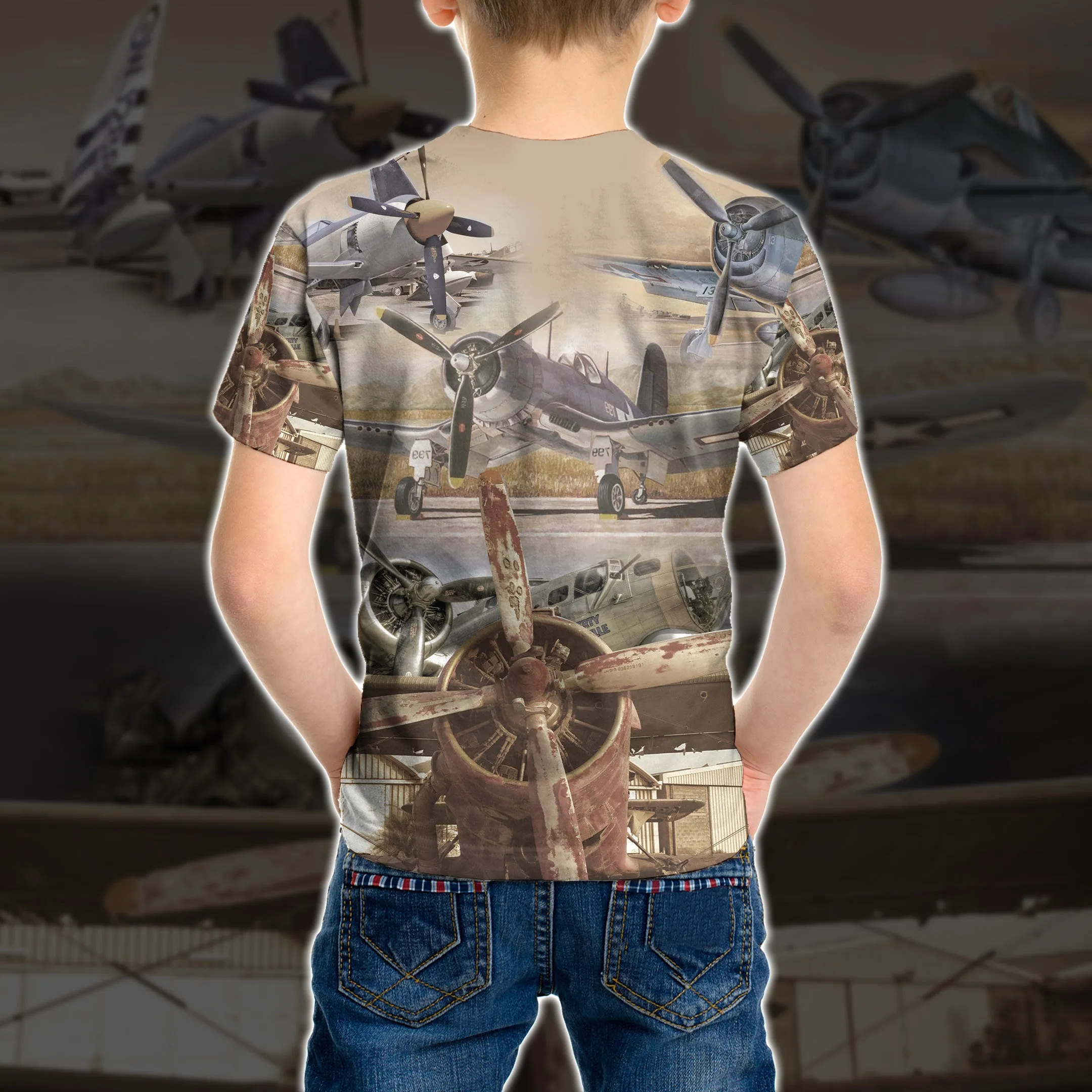 3D Aircrafts Kid Tshirt QT211438
