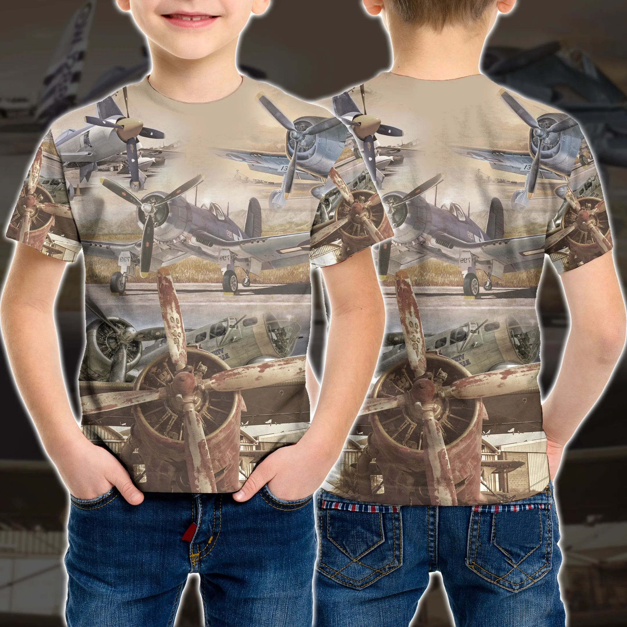3D Aircrafts Kid Tshirt QT211438