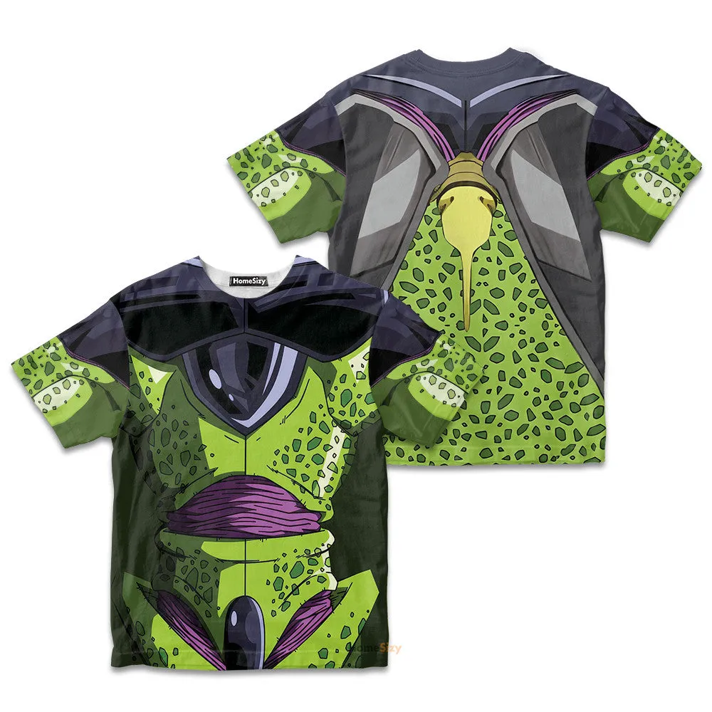 3D Cell Dragon Ball Custom Cosplay Costume Kid Tshirt QT306194Hf
