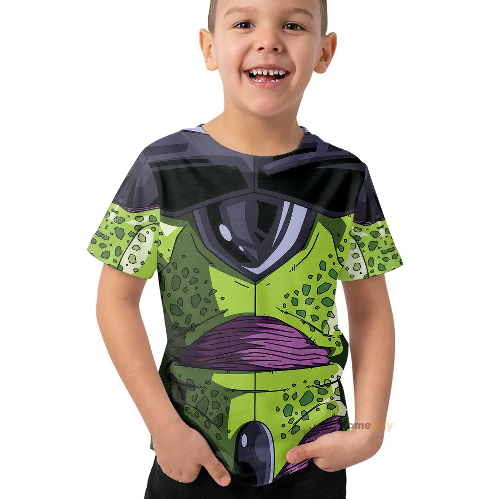 3D Cell Dragon Ball Custom Cosplay Costume Kid Tshirt QT306194Hf