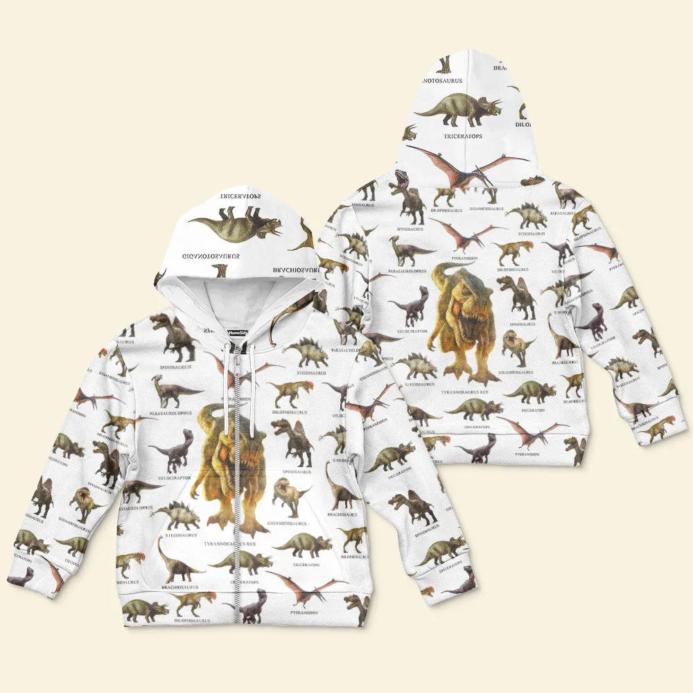 3D Dinosaur Collection Kid Hoodie QT4112602