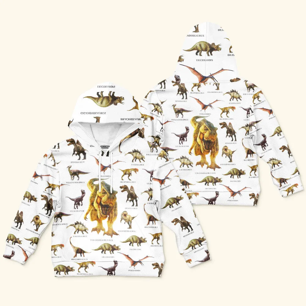 3D Dinosaur Collection Kid Hoodie QT4112602