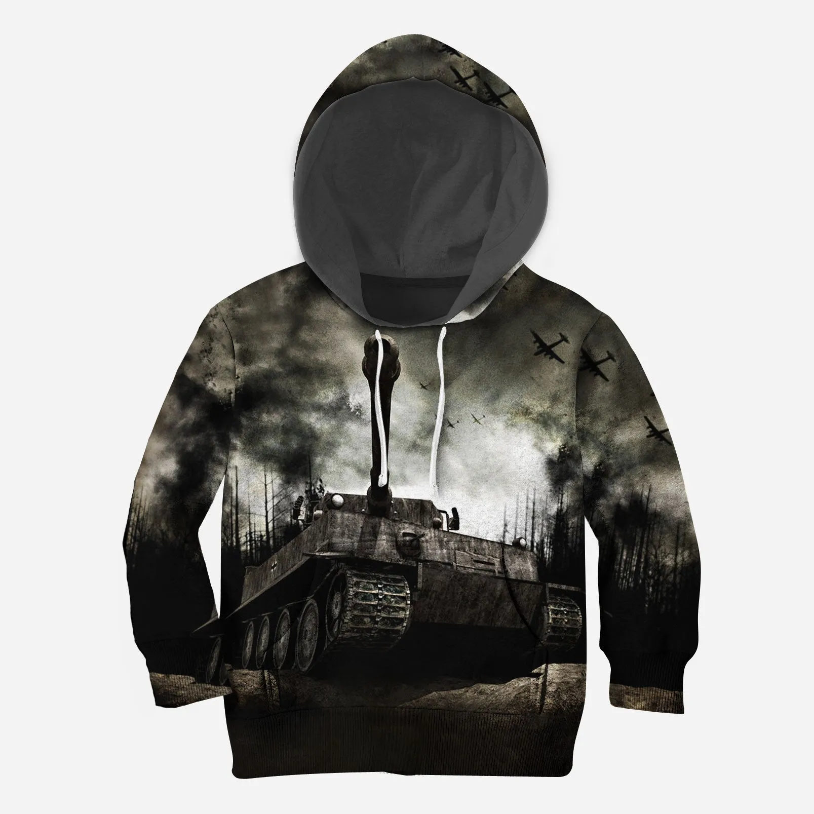 3D Raging Tiger Kid Hoodie