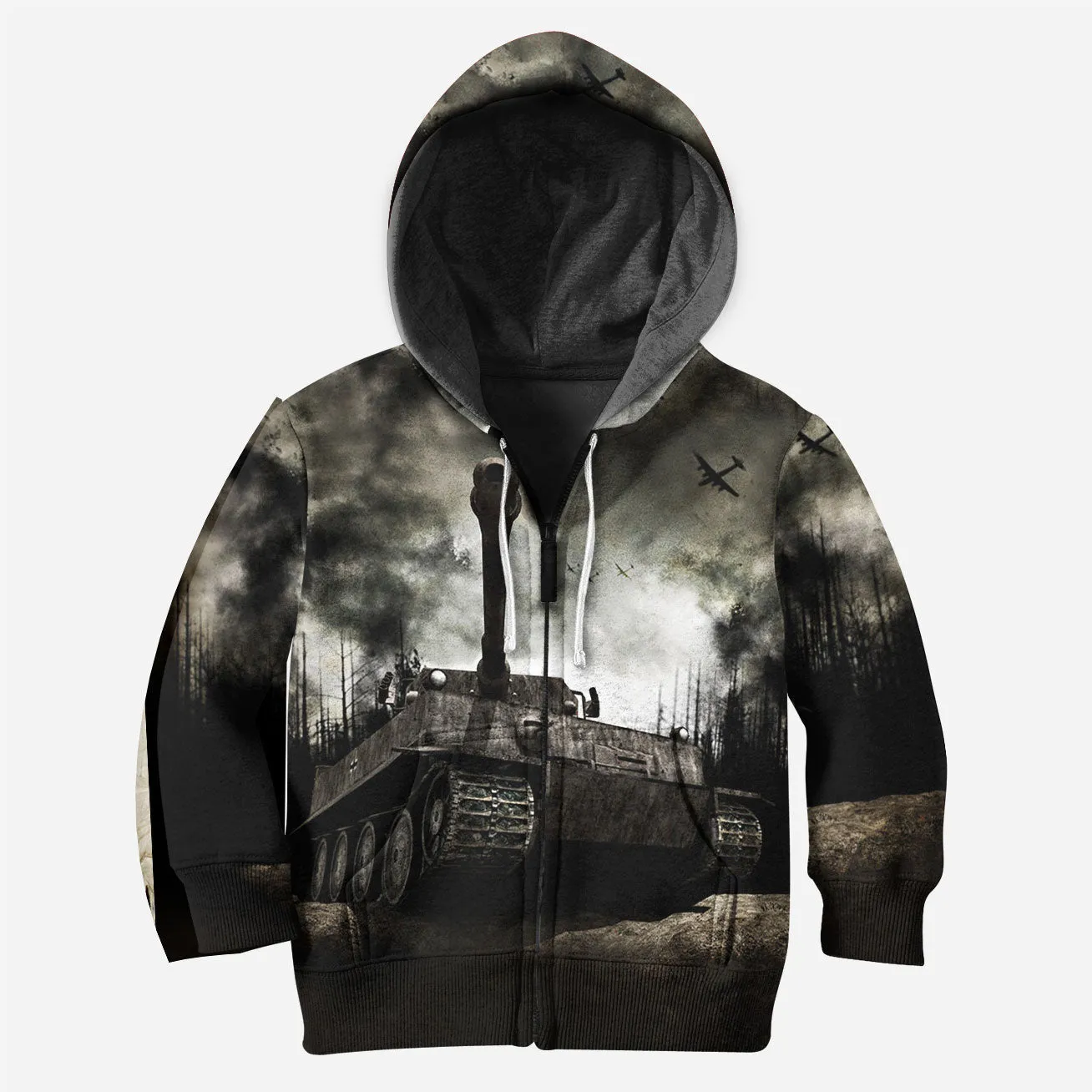 3D Raging Tiger Kid Hoodie