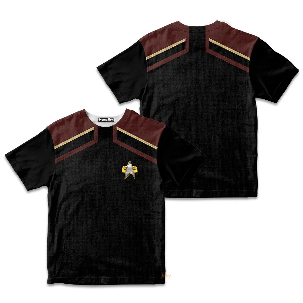 3D Star Trek Picard 2020 Present Red Kid Tshirt QT304057Hf STHS014