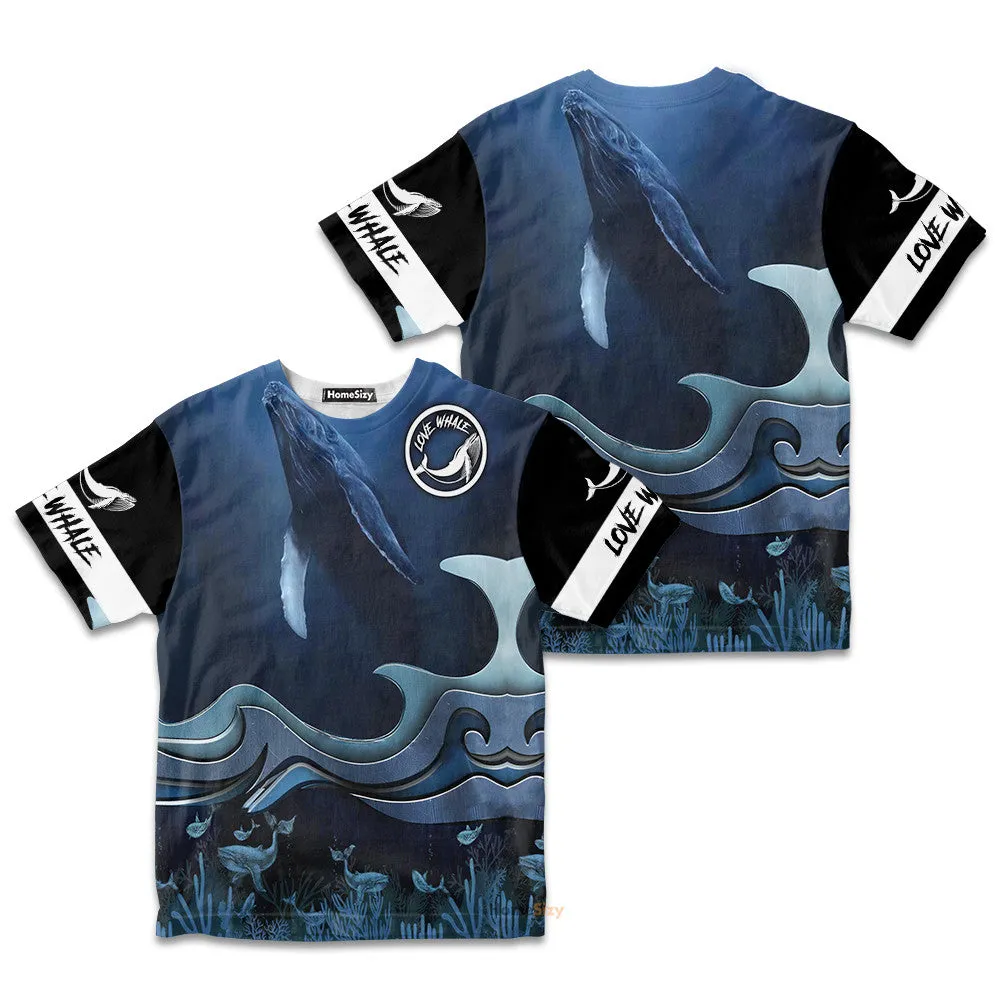 3D Whale Watching Custom Cosplay Kid Tshirt QT306162Hg