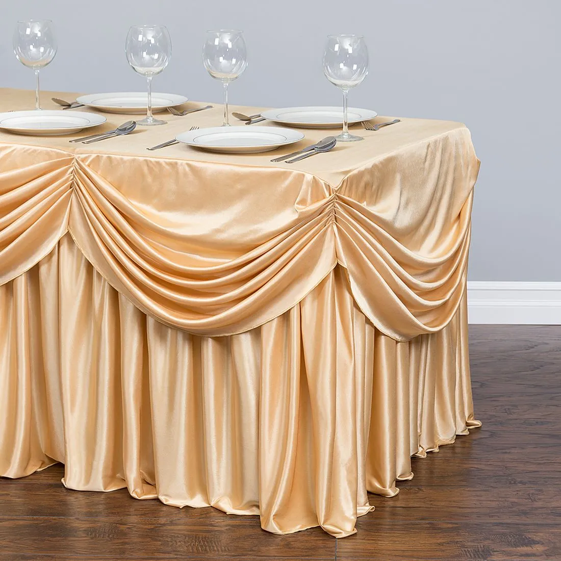 6 ft. Drape Chiffon All-In-1 Tablecloth/Pleated Skirt
