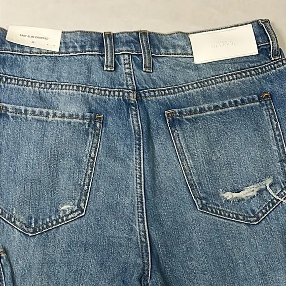 7 For All Mankind Jeans Women’s Size 29 Easy Slim Cropped Distressed Denim