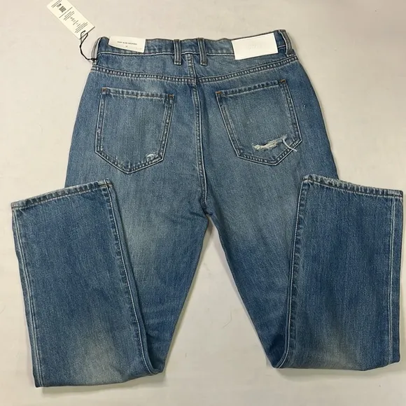 7 For All Mankind Jeans Women’s Size 29 Easy Slim Cropped Distressed Denim