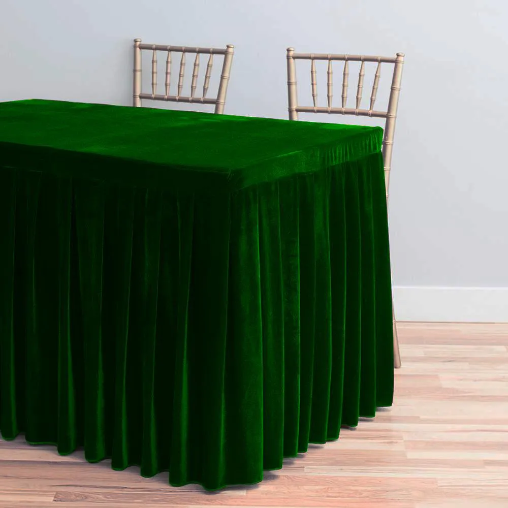 8 ft. Fitted Velvet Table Skirt