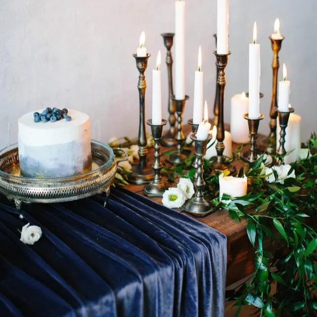 8 ft. Fitted Velvet Table Skirt