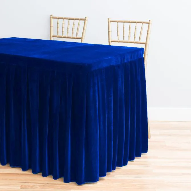 8 ft. Fitted Velvet Table Skirt