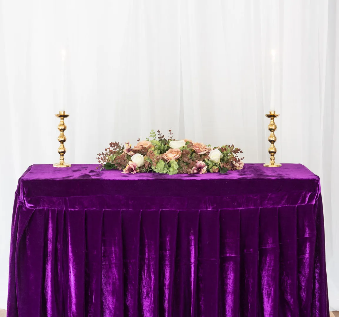 8 ft. Fitted Velvet Table Skirt