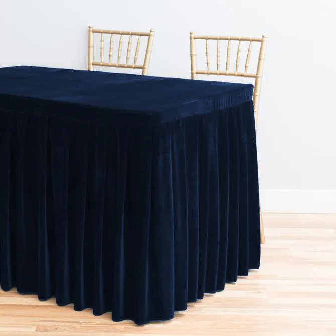 8 ft. Fitted Velvet Table Skirt