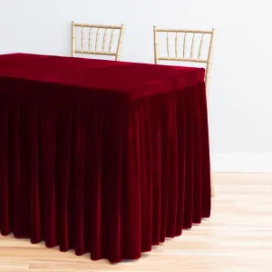 8 ft. Fitted Velvet Table Skirt