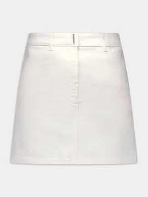 A-Line Denim Mini Skirt