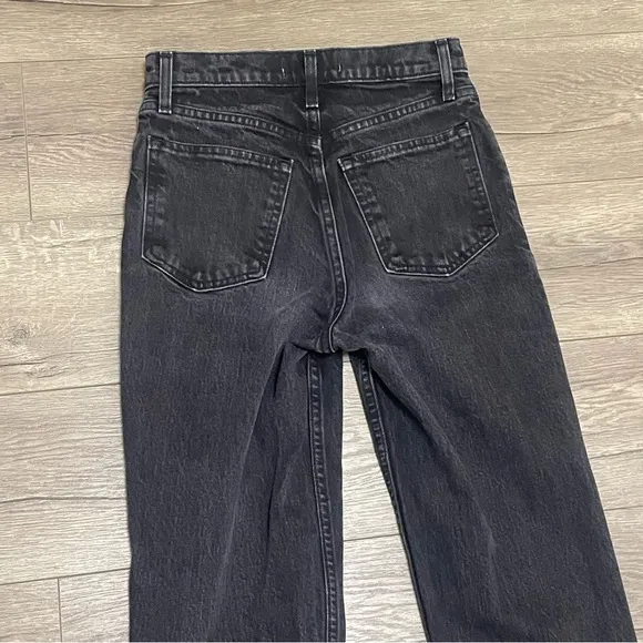 Abercrombie &amp; Fitch Jeans Black Wash 90s Straight Ultra High Rise Sz 25 0L