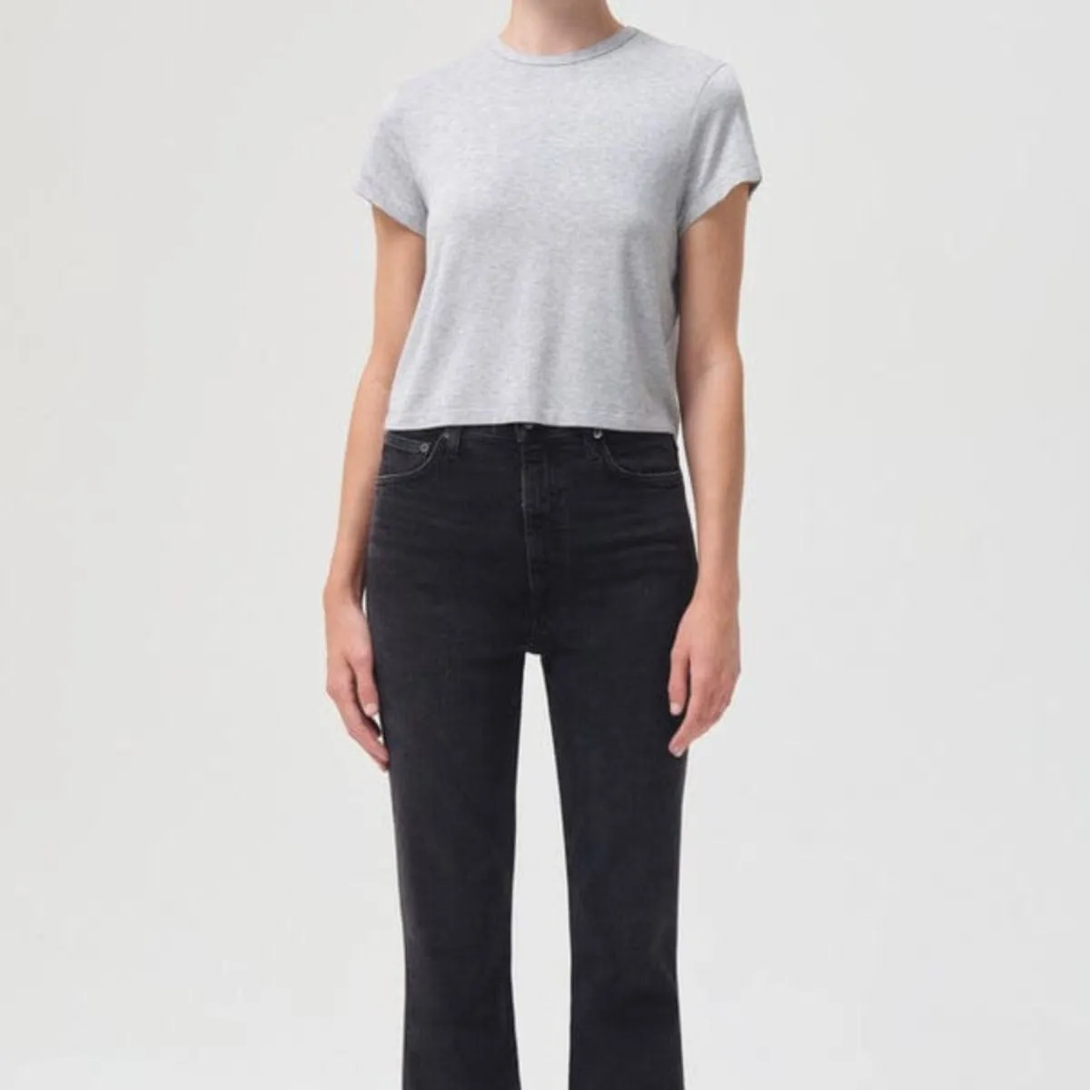 Adine Shrunken Tee (Grey Heather)