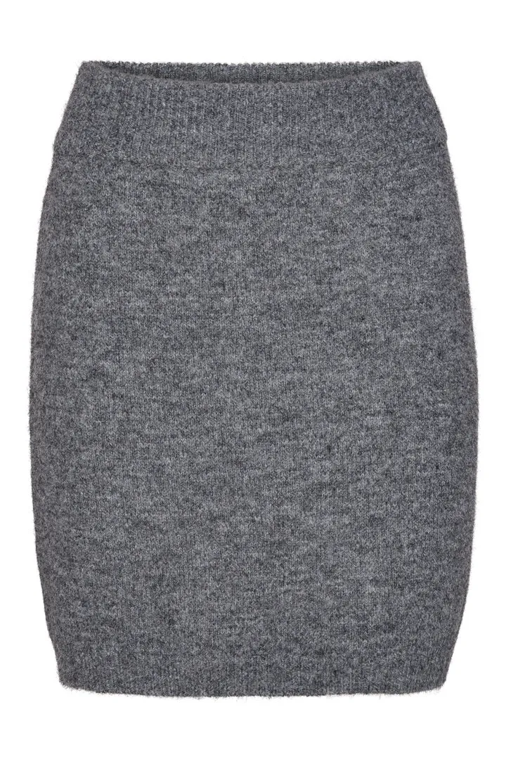 Adriana Knit Skirt - Grey Melange