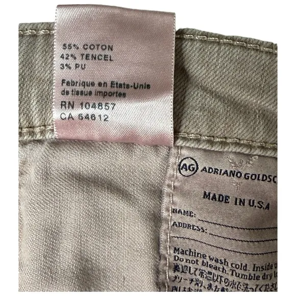 Ag Adriano Goldschmied Low Rise 27R The Stevie Ankle Slim Straight Leg Jeans