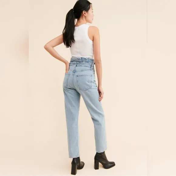 Agolde Lettuce Waistband High Rise Reworked Fitted 90'S Jeans