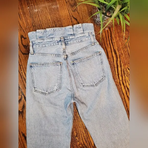 Agolde Lettuce Waistband High Rise Reworked Fitted 90'S Jeans