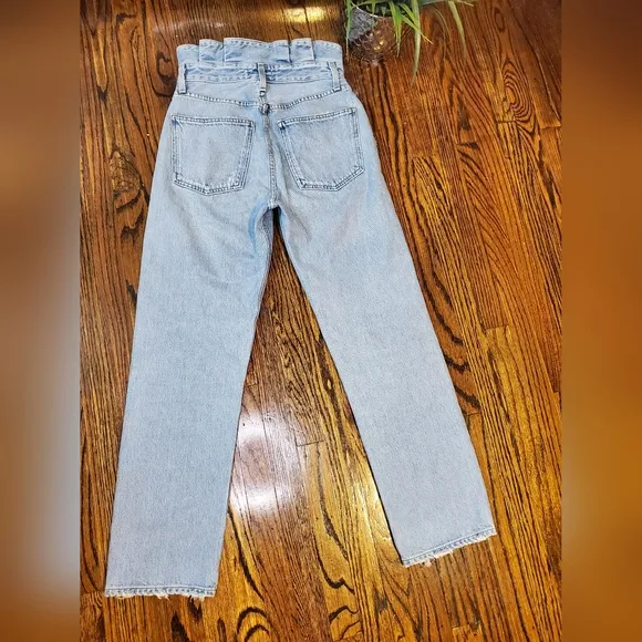 Agolde Lettuce Waistband High Rise Reworked Fitted 90'S Jeans