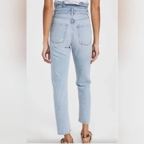 Agolde Lettuce Waistband High Rise Reworked Fitted 90'S Jeans