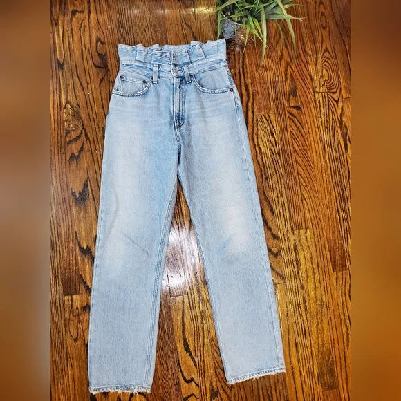 Agolde Lettuce Waistband High Rise Reworked Fitted 90'S Jeans