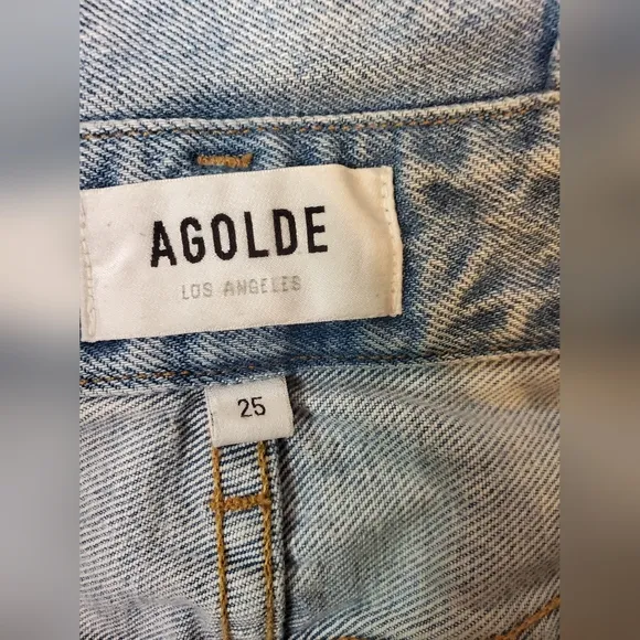 Agolde Lettuce Waistband High Rise Reworked Fitted 90'S Jeans