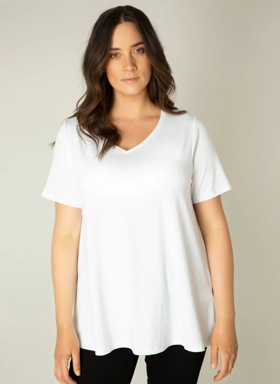 Alba Long  V neck Tee