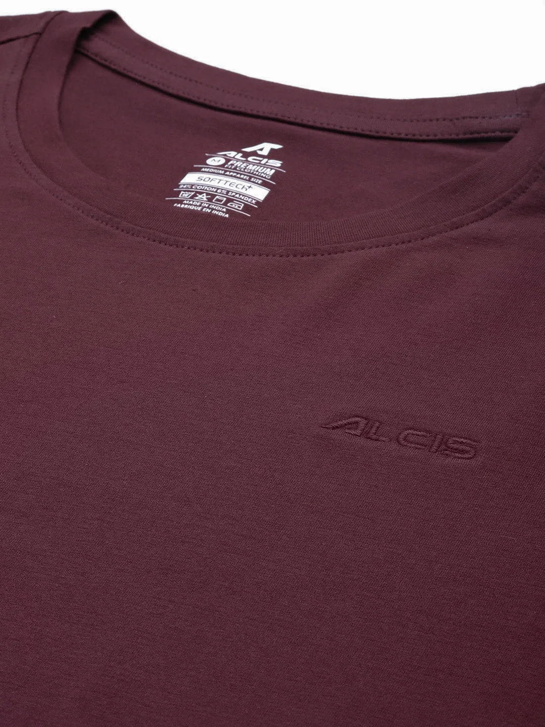 Alcis Men Solid Stretchex Slim Fit T-shirt