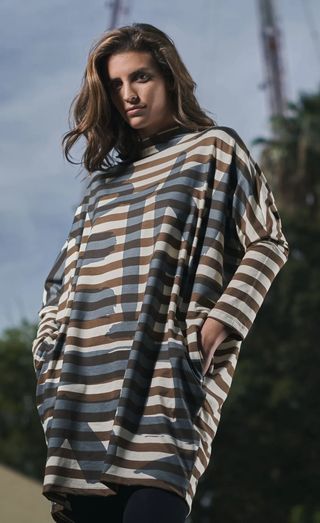 Alembika Urban Cluster Cocoon Stamp Dress