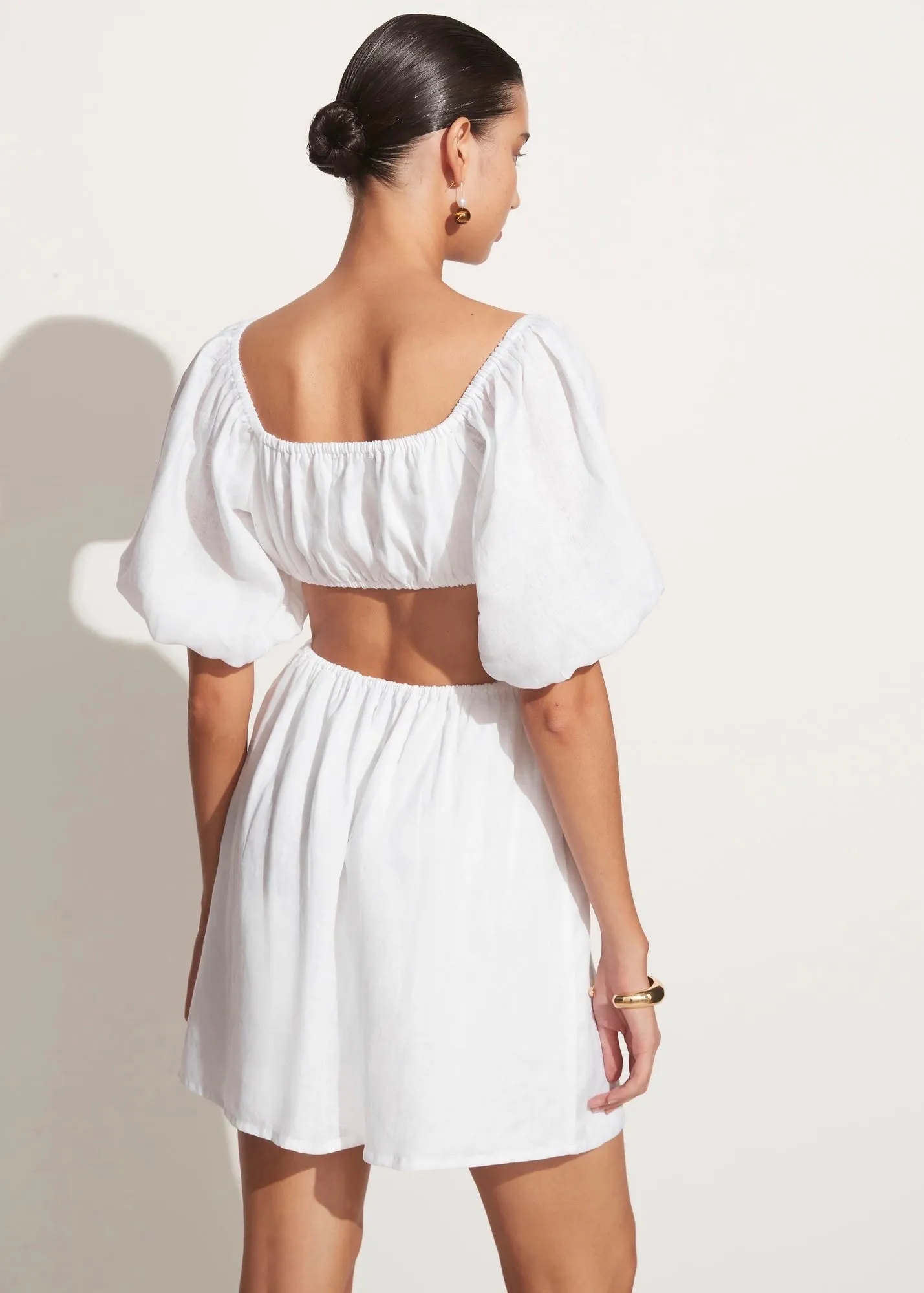 Almero Mini Dress (Plain White)