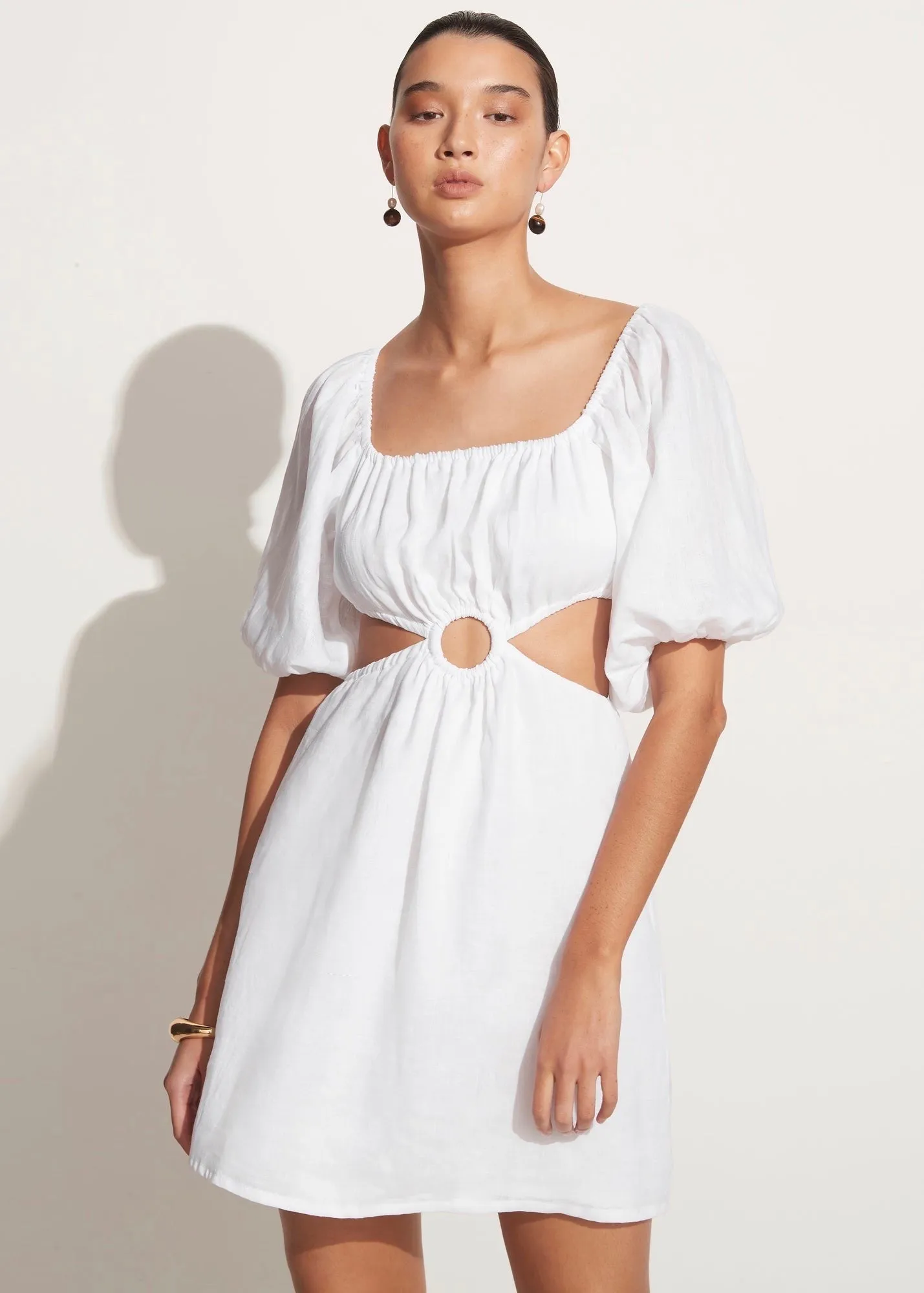 Almero Mini Dress (Plain White)