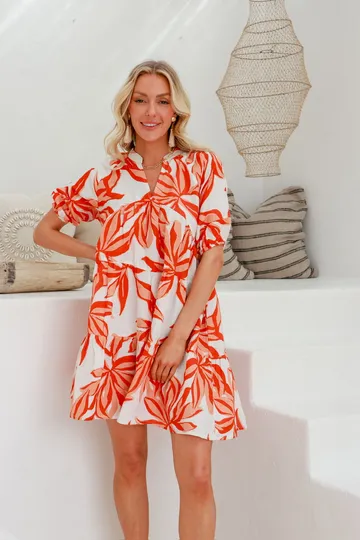 Aloha Dress - Orange