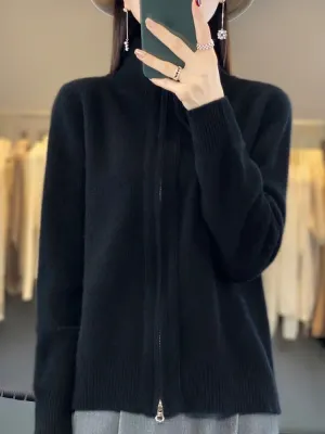Amelia Cozy Zip-Up Cardigan