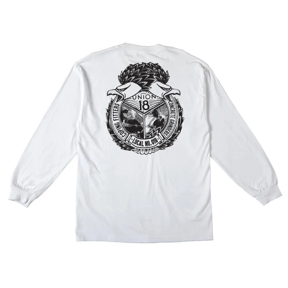 AntiHero L/S Pocket T-Shirt Union18 Local - White / Black