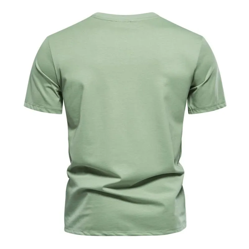 Arthur Men's Casual Short Sleeve T-Shirt with Embroidery