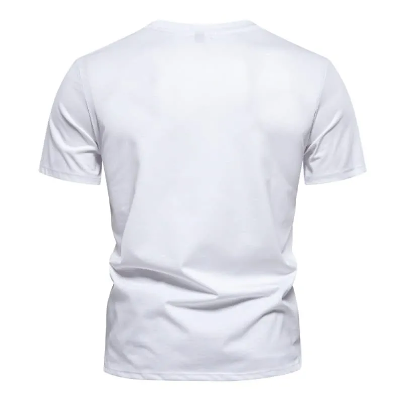 Arthur Men's Casual Short Sleeve T-Shirt with Embroidery